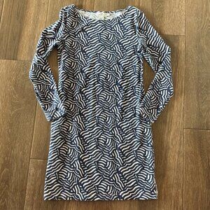 Vineyard Vines Geometric long sleeve beach, vacation, lightweight preppy dress s